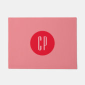 Moderne Monogram Professionele Eenvoudige Initiale Deurmat (Voorkant)