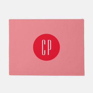 Moderne Monogram Professionele Eenvoudige Initiale Deurmat