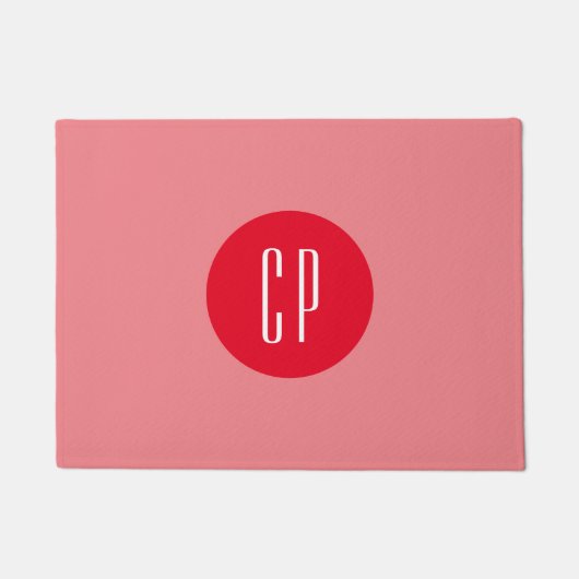 Moderne Monogram Professionele Eenvoudige Initiale Deurmat (Voorkant)