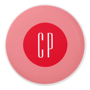 Moderne Monogram Professionele Eenvoudige Initiale Keramische Knop