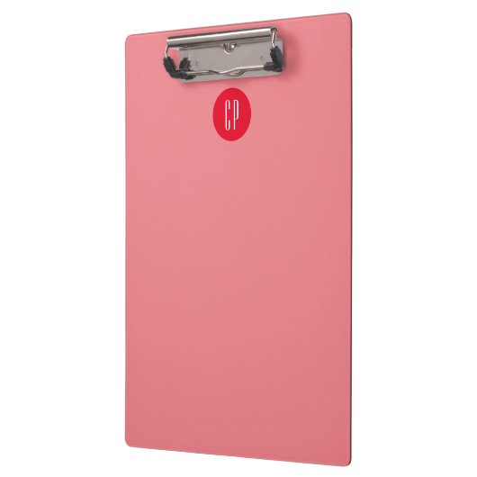 Moderne Monogram Professionele Eenvoudige Initiale Klembord (Links)