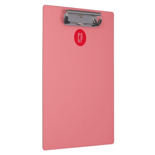 Moderne Monogram Professionele Eenvoudige Initiale Klembord (Rechts)