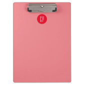 Moderne Monogram Professionele Eenvoudige Initiale Klembord (Voorkant)