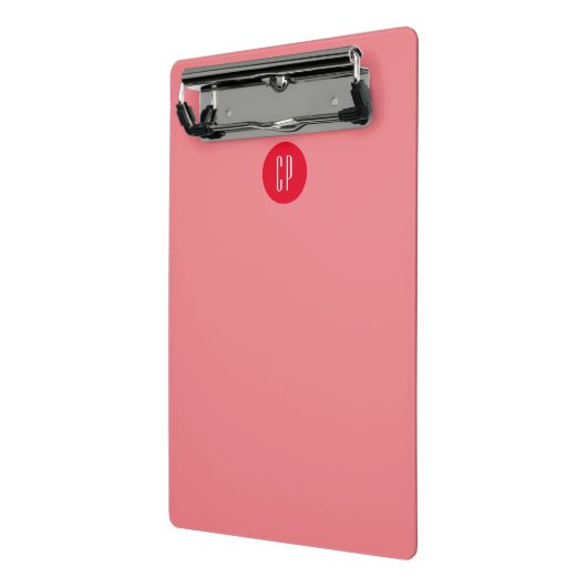 Moderne Monogram Professionele Eenvoudige Initiale Mini Klembord (Angled2)