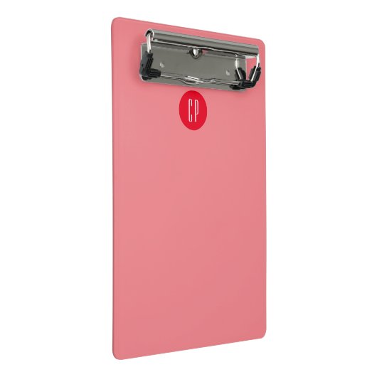 Moderne Monogram Professionele Eenvoudige Initiale Mini Klembord (Schuin)