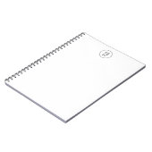 Moderne Monogram Professionele Eenvoudige Initiale Notitieboek (Linkerzijde)