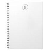 Moderne Monogram Professionele Eenvoudige Initiale Notitieboek (Voorkant)
