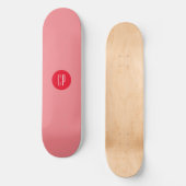 Moderne Monogram Professionele Eenvoudige Initiale Persoonlijk Skateboard (Voorkant)
