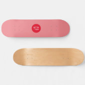 Moderne Monogram Professionele Eenvoudige Initiale Persoonlijk Skateboard (Horizontaal)