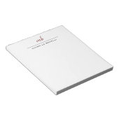 Moderne Monogram Professionele Eenvoudige Minimaal Notitieblok (Schuin)