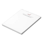 Moderne Monogram Professionele Eenvoudige Minimaal Notitieblok (Linkerzijde)