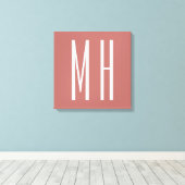 Moderne Monogram Professionele Eenvoudige Minimali Canvas Afdruk (Insitu (Houten vloer))