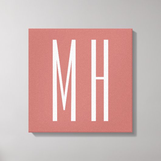 Moderne Monogram Professionele Eenvoudige Minimali Canvas Afdruk (Voorkant)