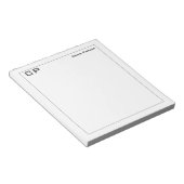Moderne Monogram Professionele Eenvoudige Minimali Notitieblok (Schuin)