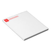 Moderne Monogram Professionele Eenvoudige Naam Roo Notitieblok (Schuin)