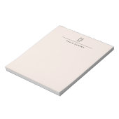 Moderne Monogram Professionele Eenvoudige Pastel K Notitieblok (Linkerzijde)