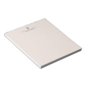 Moderne Monogram Professionele Eenvoudige Pastel K Notitieblok (Schuin)