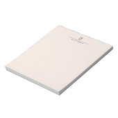 Moderne Monogram Professionele Eenvoudige Pastel K Notitieblok (Linkerzijde)