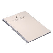 Moderne Monogram Professionele Eenvoudige Pastel K Notitieboek (Rechterzijde)