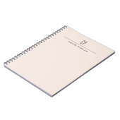 Moderne Monogram Professionele Eenvoudige Pastel K Notitieboek (Linkerzijde)
