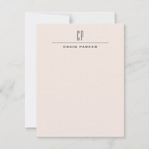Moderne Monogram Professionele Eenvoudige Pastel K Notitiekaartje