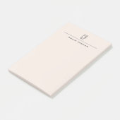 Moderne Monogram Professionele Eenvoudige Pastel K Post-it® Notes (Schuin)