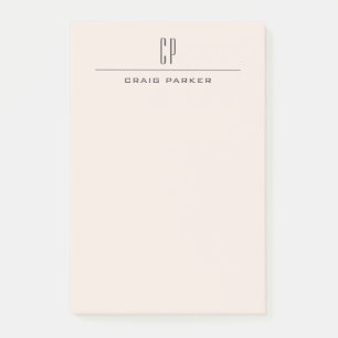 Moderne Monogram Professionele Eenvoudige Pastel K Post-it® Notes