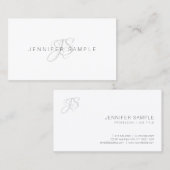 Moderne Monogram Professionele Eenvoudige Sjabloon Visitekaartje (Voorkant / Achterkant)