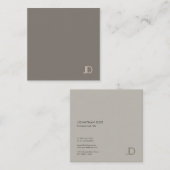 Moderne Monogram Professionele Elegante Kleurenhar Vierkante Visitekaartje (Voorkant / Achterkant)