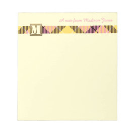 Moderne Monogram Professionele Manuscript Naam Tar Notitieblok