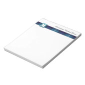 Moderne Monogram Professionele Manuscript Naam Tar Notitieblok (Linkerzijde)