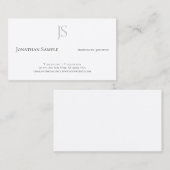 Moderne Monogram Professionele Minimalistische Sja Visitekaartje (Voorkant / Achterkant)