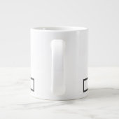 Moderne monogram professionele platina Eenvoudige  Grote Koffiekop (Achterkant)