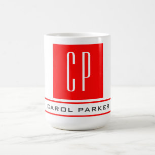 Moderne monogram professionele platina Eenvoudige  Koffiemok