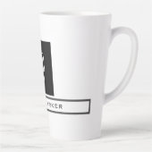 Moderne monogram professionele platina Eenvoudige  Latte Mok (Rechts)