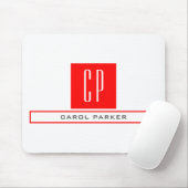 Moderne monogram professionele platina Eenvoudige  Muismat (Met muis)