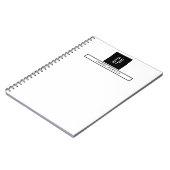 Moderne monogram professionele platina Eenvoudige  Notitieboek (Linkerzijde)