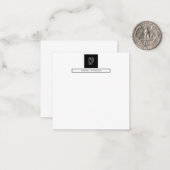 Moderne monogram professionele platina Eenvoudige  Notitiekaartje (Voorkant / Achterkant in situ)