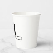 Moderne monogram professionele platina Eenvoudige  Papieren Bekers (Links)