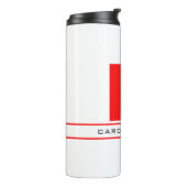 Moderne monogram professionele platina Eenvoudige  Thermosbeker (Gedraaid links)