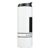 Moderne monogram professionele platina Eenvoudige  Thermosbeker (Gedraaid links)