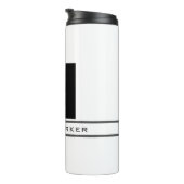 Moderne monogram professionele platina Eenvoudige  Thermosbeker (Geroteerd rechts)