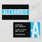 Moderne Monogram profielkaart Visitekaartje (Voorkant / Achterkant)