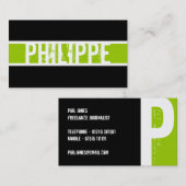 Moderne Monogram profielkaart Visitekaartje (Voorkant / Achterkant)