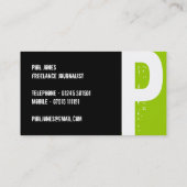 Moderne Monogram profielkaart Visitekaartje (Achterkant)