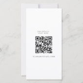 Moderne Monogram QR Save the Date Trouwkaart. (Achterkant)