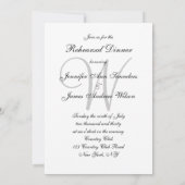 Moderne Monogram Repetitie Diner Uitnodiging (Achterkant)