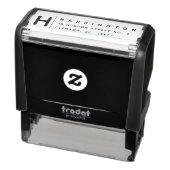 Moderne monogram retouradres  zelfinktende stempel (Product)