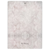 Moderne monogram Retro Antiek Patroon Roze Klembord (Achterkant)