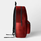 Moderne Monogram Rood Bedrukte Rugzak (Links)